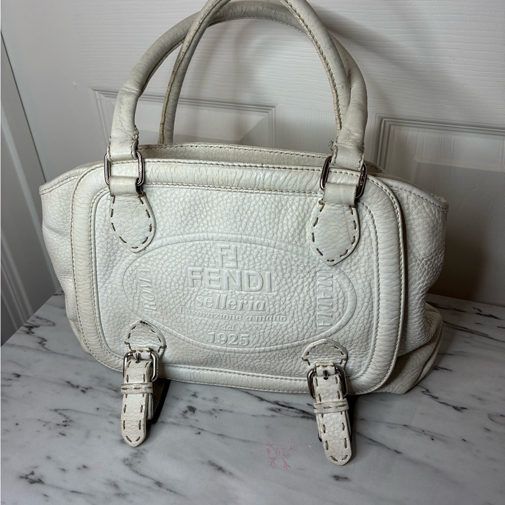 Fendi Selleria tote vintage white